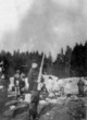 Executions of Jews in Ponary; in the foreground a Lithuanian policeman (IPN).